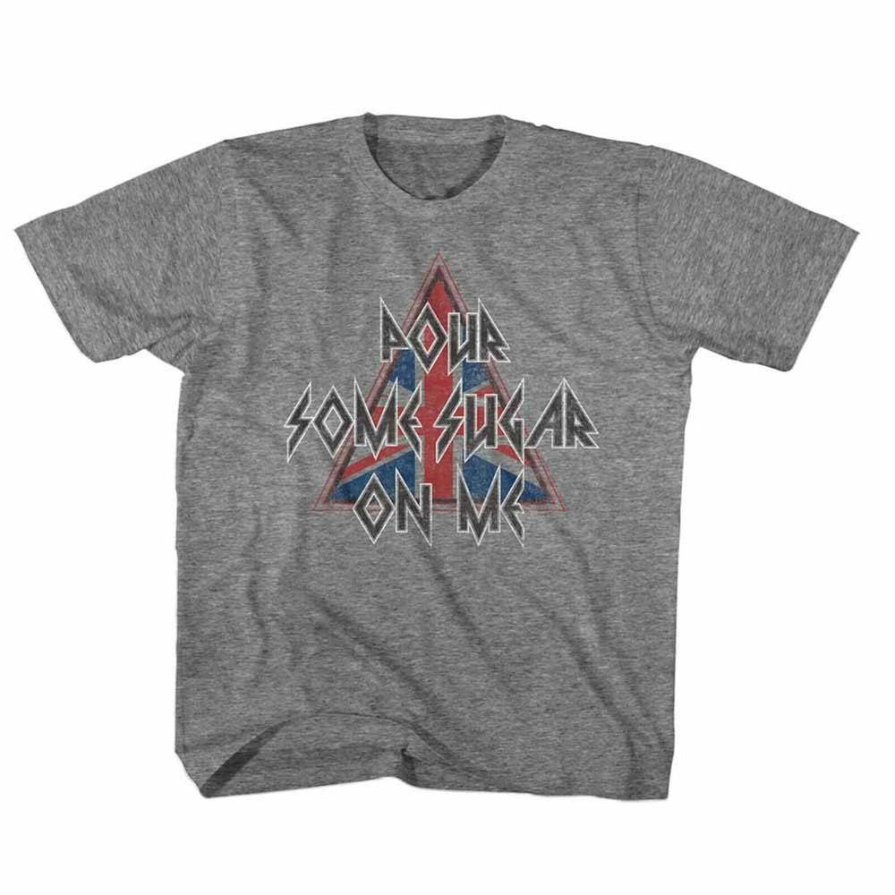 Def Leppard Pour Some Sugar On Me Triangle Heather Kids T-Shirt Youth Toddler Unisex T-Shirt XXXXL