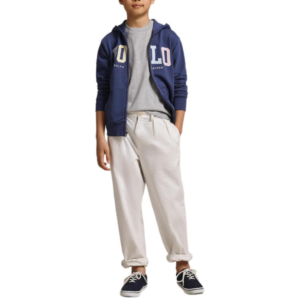 Polo Ralph Lauren Hoodie Logo Fleece Full Zip Hooded Kids Hoodies Blue CWPOKNIY8021386-410