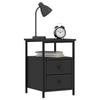 VidaXL Tables de chevet 2 pcs noir 34x35,5x50 cm bois d'ingénierie 826014