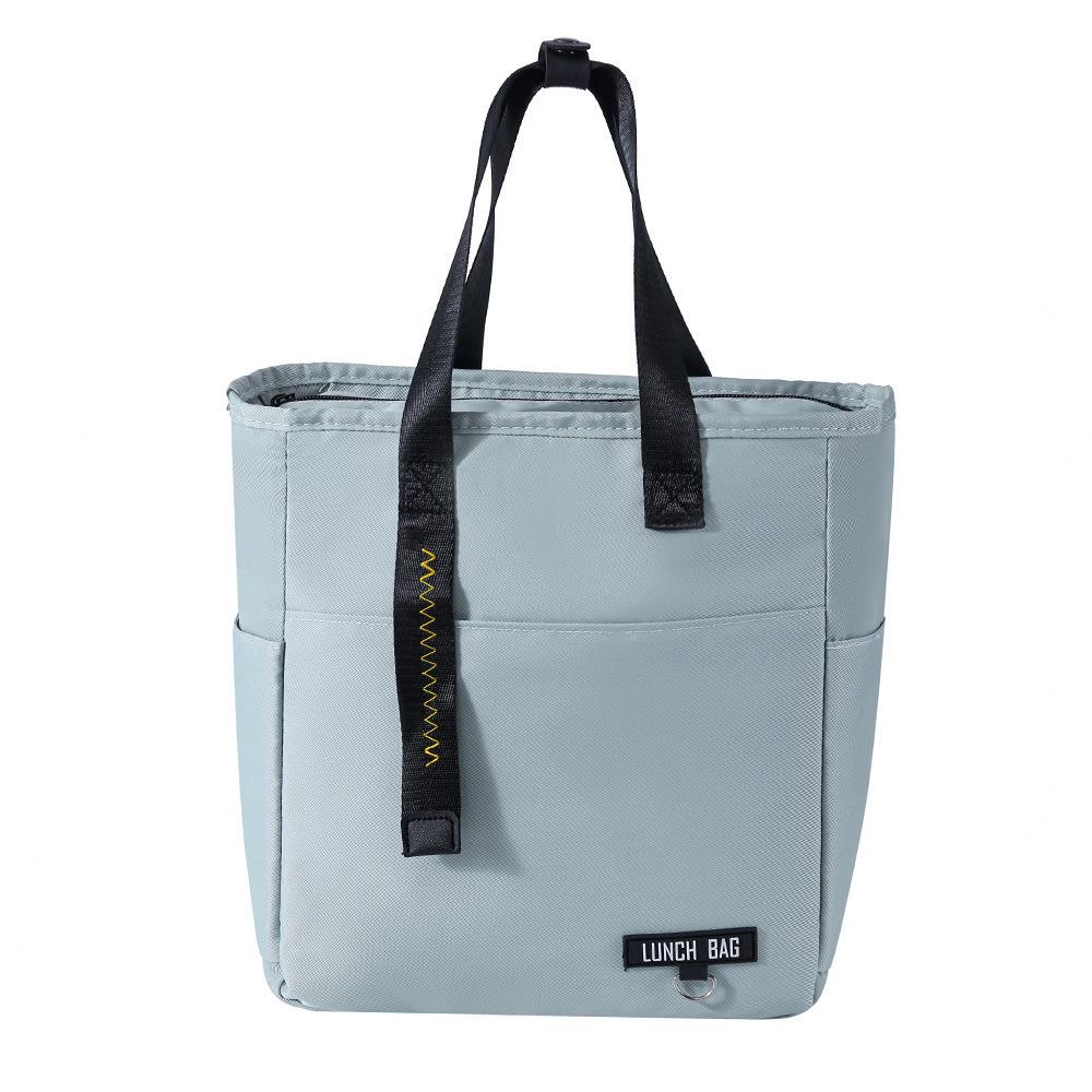 Student Lunch Box Bag - Handheld, Large Capacity, Insulated, Waterproof, for Picnics and Work.