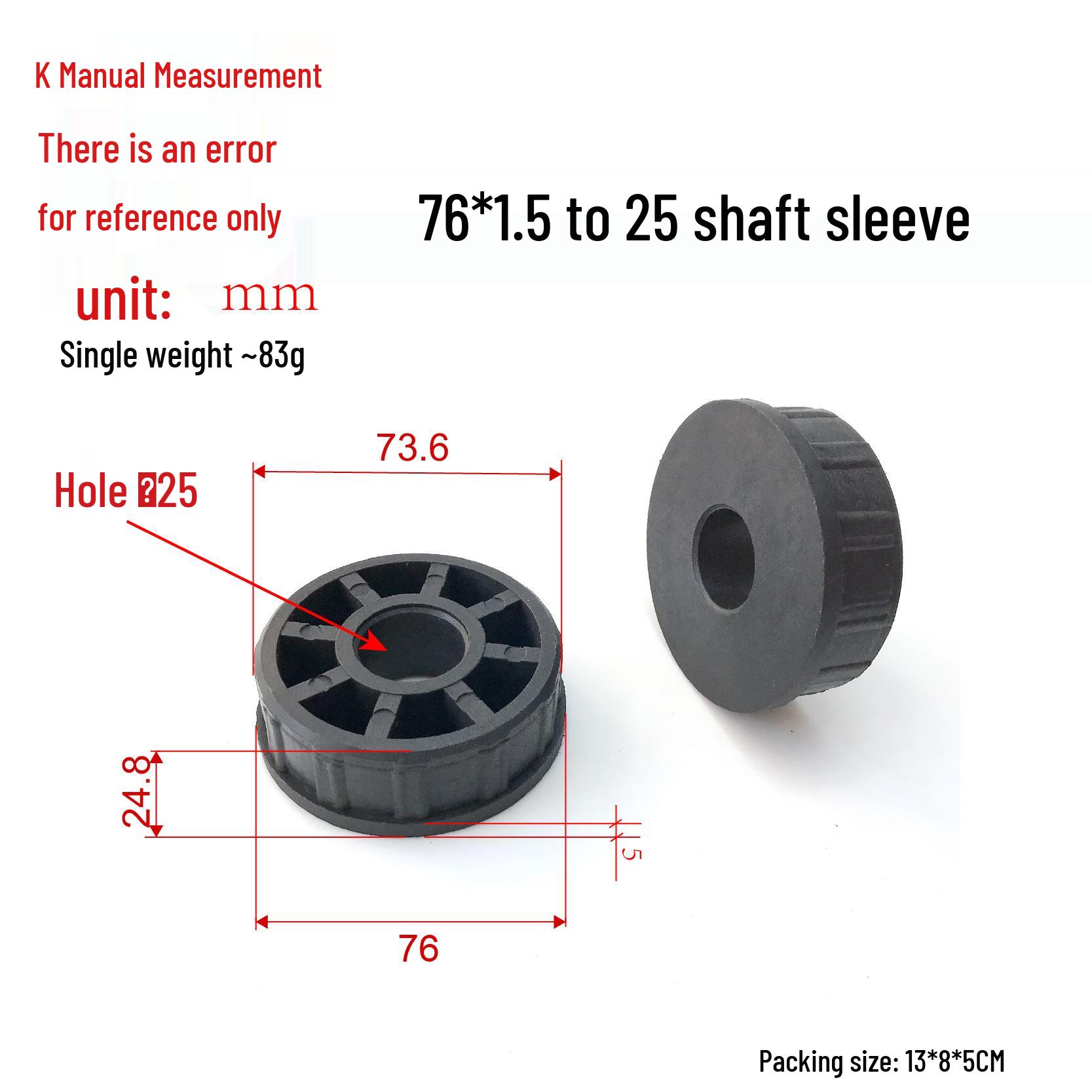 

Round Tube to Shaft Bushing Reducer for Mountaineering & Fitness Machines - Plastic Spacer Sleeve
