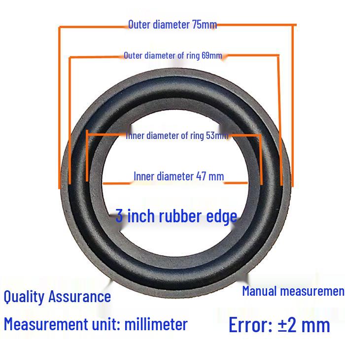 Rubber Edge Ring for Home Speakers: 3/4/5/6/6.5/8/10/12 Inch