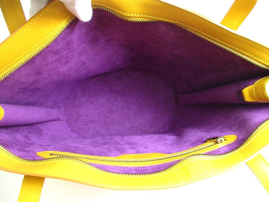 Authentische LOUIS VUITTON Epi Leder Gelbe Tragetasche Shopper Tasche Saint Jacques Groß #a412 Überholt