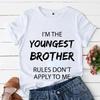 Oldest Brother Outfit I Make The Rules Matching Funny Sibling T-shirt for Men Fashion Trend T-shirt O-neck Tshirt Casual Tshirt