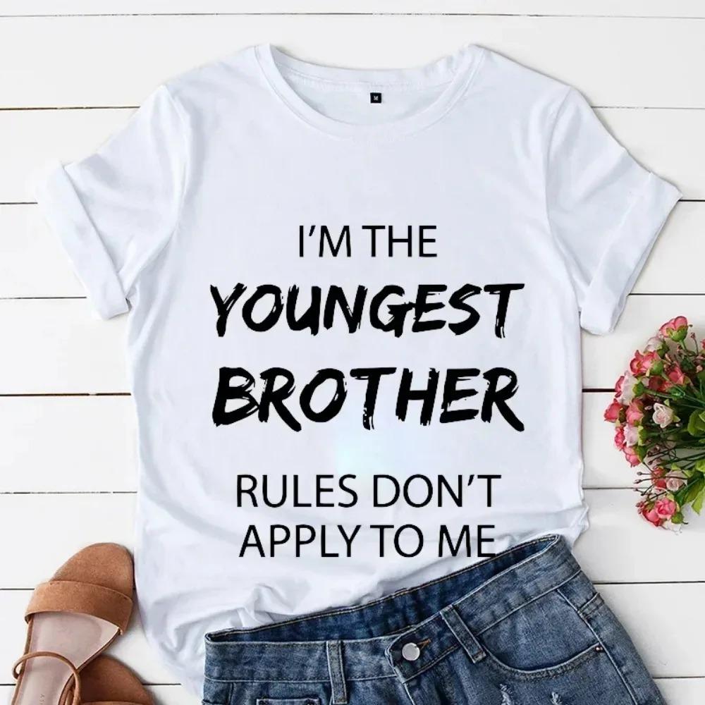 Oldest Brother Outfit I Make The Rules Matching Funny Sibling T-shirt for Men Fashion Trend T-shirt O-neck Tshirt Casual Tshirt