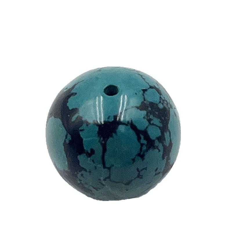 Pendente Grande in Porcellana da 14mm Fiore Wulan Turchese Perla Buddista Hubei Filo di Ferro Turchese