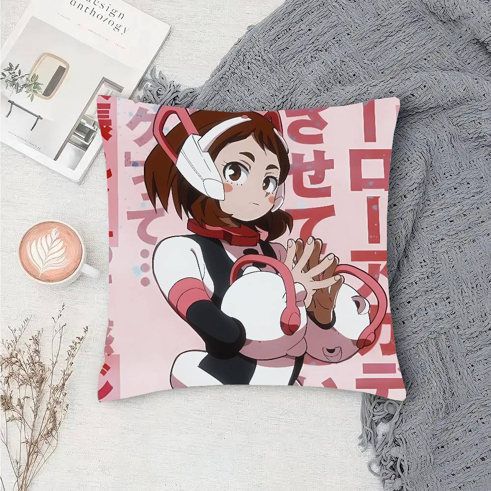 Ochaco Uraraka Anime My Hero A-Academia Pillow Case Sofa Cushion Cover Room Home Decoration