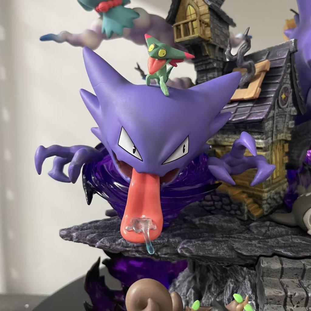 Pocket Monsters Ghost Type Gengar Evolution Statue Set