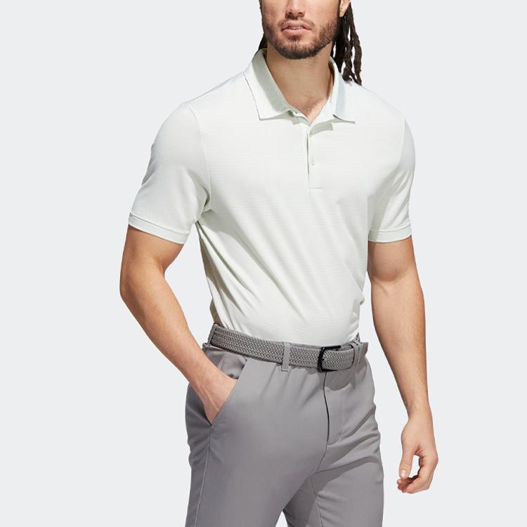 Adidas Ottoman Stripe Polo Shirt Men Polo Shirts Linen-Green HN2300