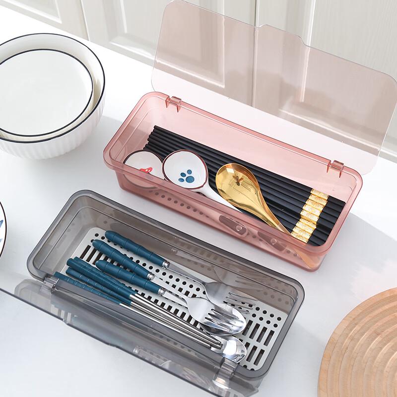 Kitchen Draining Chopstick Holder with Lid