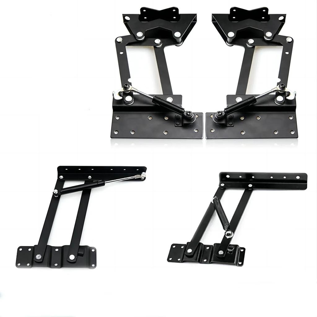 Mecanismo de Bisagra Plegable Elevable para Mesa Hardware Bisagras para Muebles 2 Piezas Acero Resistente Bisagra Hidráulica Plegable Elevación de Tapa para Escritorio