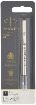 PARKER 5th Pen F Set of Blister Officially Imported Refill, Black, 1950273, 5, Pack,
