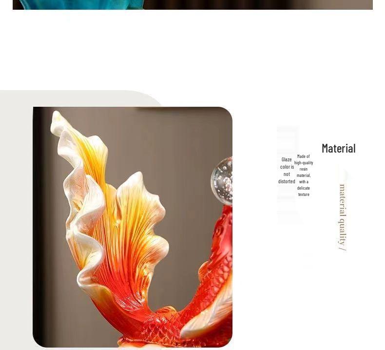 Yearly Abundance Fish Ornament: Perfect for Office, Living Room, Wine Cabinet, Home Décor, or as a Housewarming Gift.