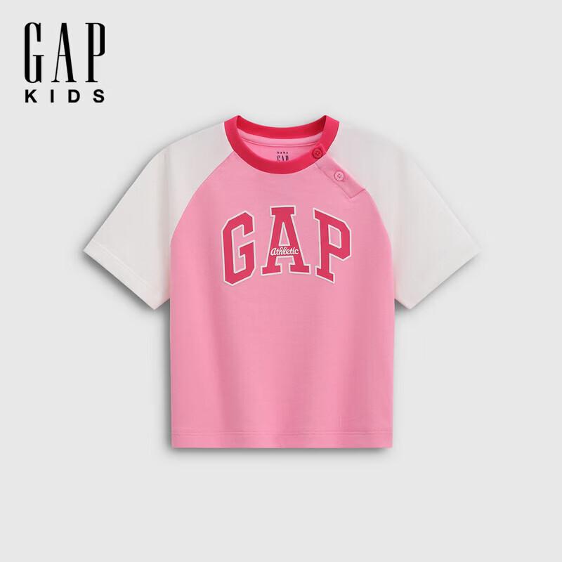 GAP Girls Toddler Logo Print Short Sleeve T-Shirt 90 cm (1-2Y Asian)