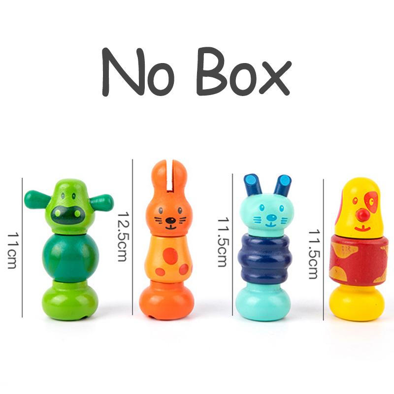 

Montessori Animal Screw Nut Assembly DIY Toys Animal Color Matching Block Fine Motor Training Educational Toy For Children Gifts