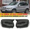 For BMW X5 E53 1999-2006 Car Sticker Rearview Side Mirror Cover Wing Cap Exterior Door Rear View Case Trim Carbon Fiber Look ABS