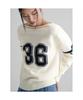Numbering Pullover Ivory