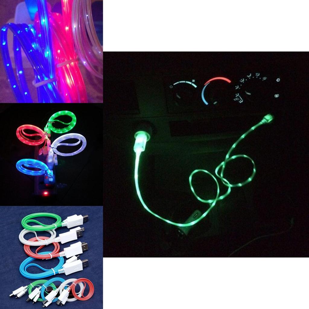 Led Light Usb Sync Data Charger Cable For Ipad Iphone 5678x And