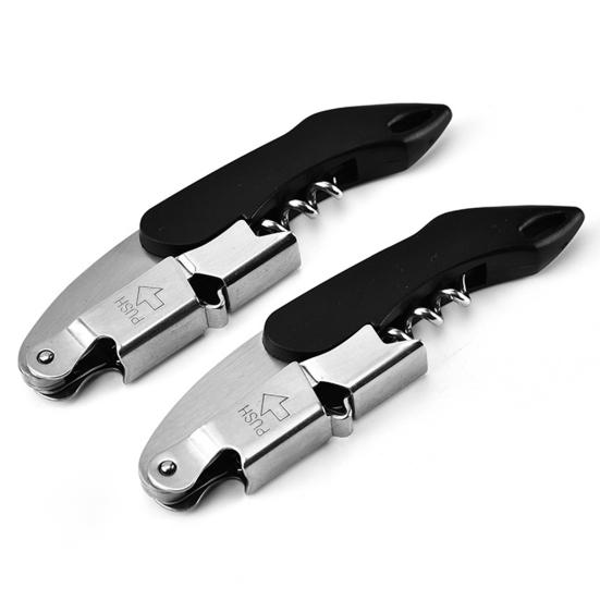 Bottle Opener Multi-Functional Non-slip Handle Labor-Saving Stainless Steel 2 In 1 Wine Bottle Cork Remover Kitchen Accessories