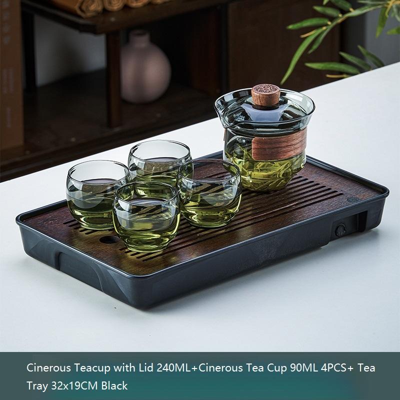GIANXI 240ml Gaiwan Cup Mājas Bambusa