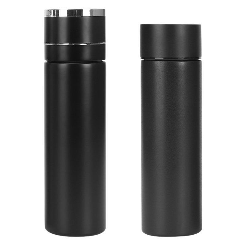 Simple One-click Open Lid Stainless Steel Thermos Cup Portable Car Gift Cup Business Tea Separation Tea Cup