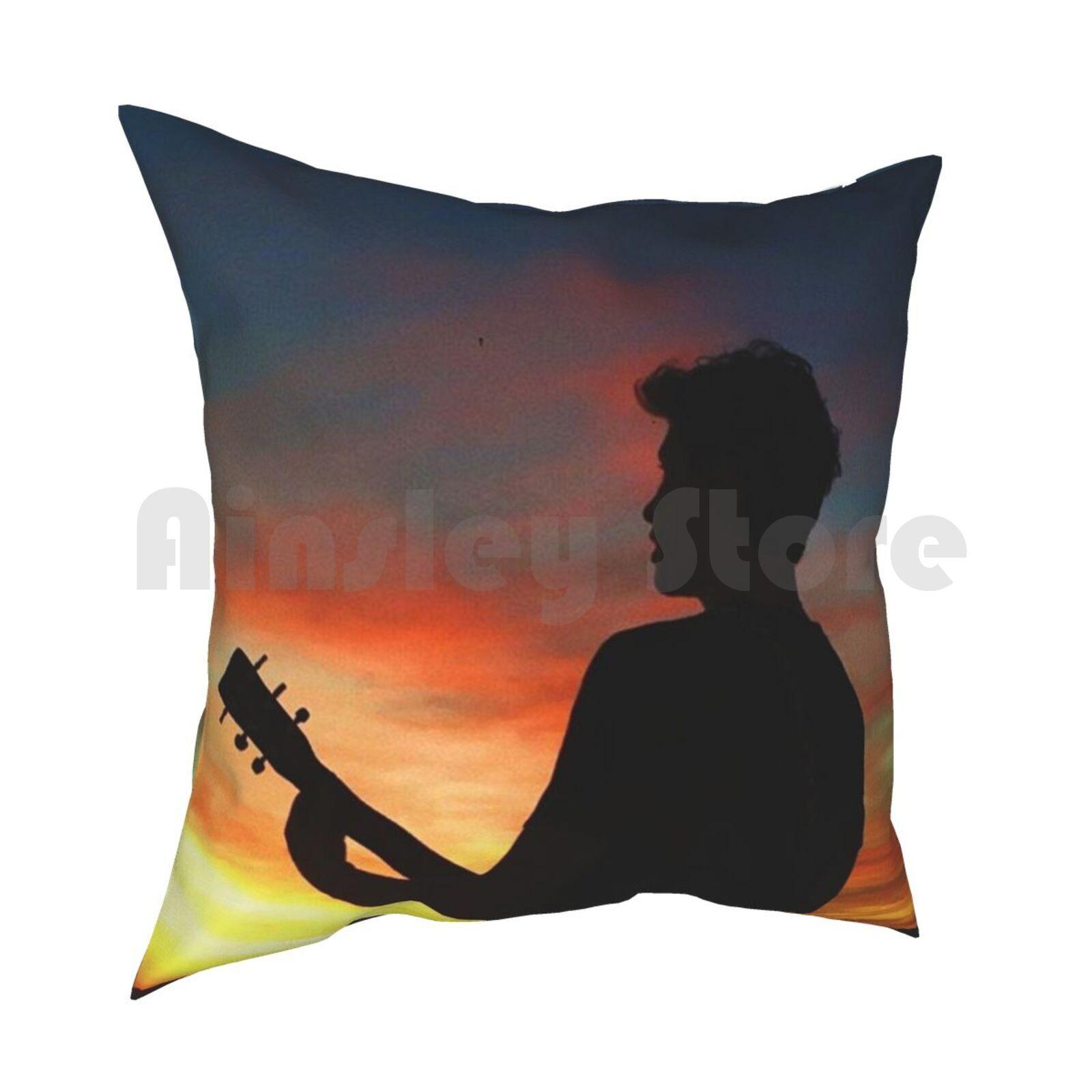 Sunset Shawn Pillow Case Printed Home Soft Throw Pillow Sunset Shawn Mendes Artist Musican Famous Beautiful Canadian 30x30cm 12x12in