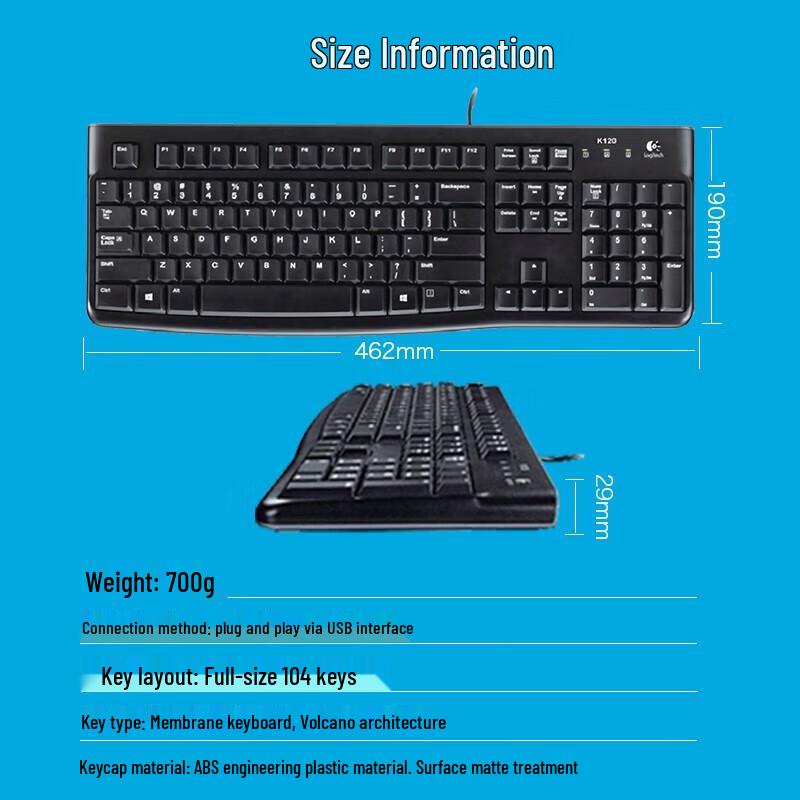 Logitech K120 Wired USB Keyboard