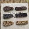 Elegant Leopard Print Hair Clip: Autumn & Winter Water Drop BB Bangs & Flyaway Clip