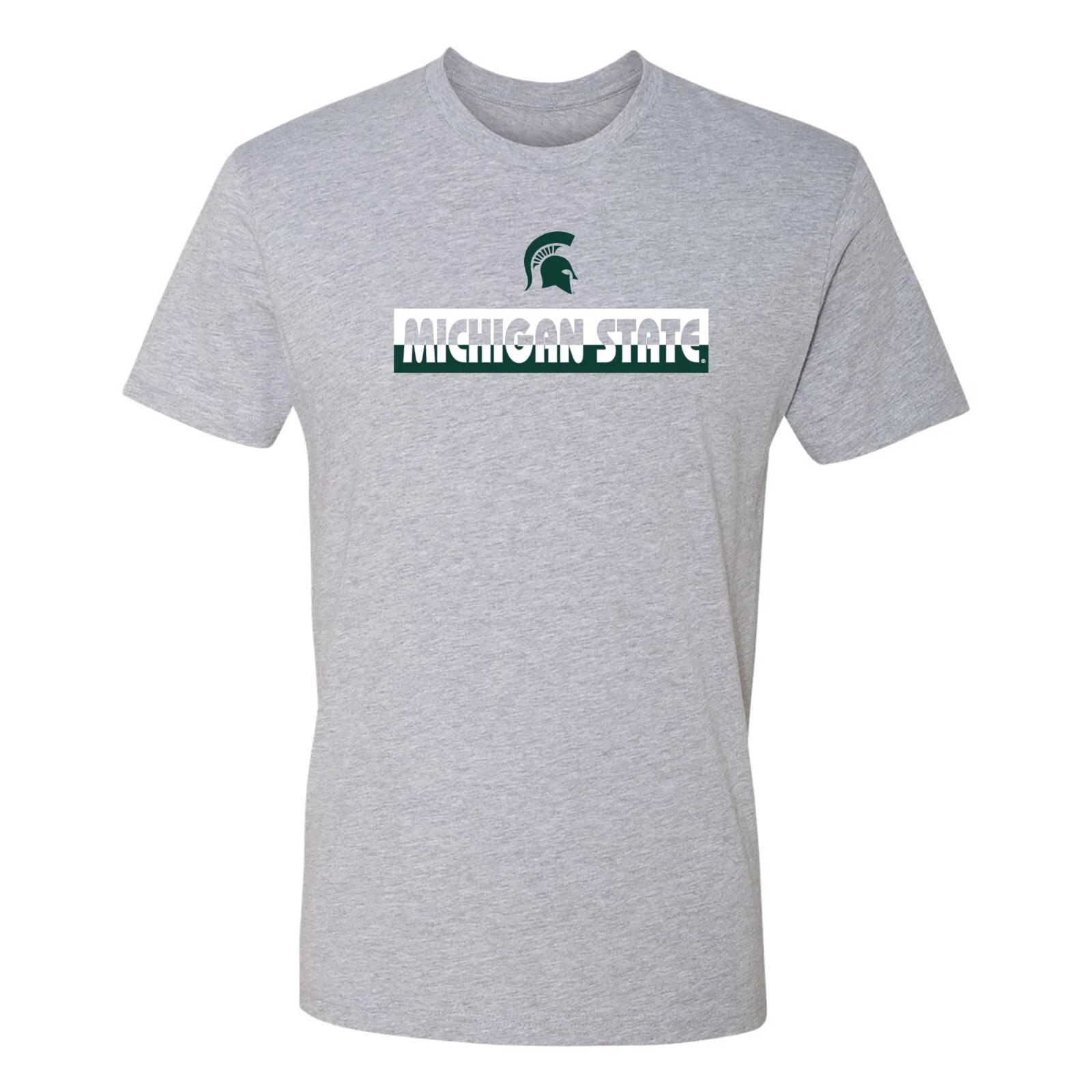 Michigan State Spartans Split Bar NLA T-Shirt - Heather Grey S