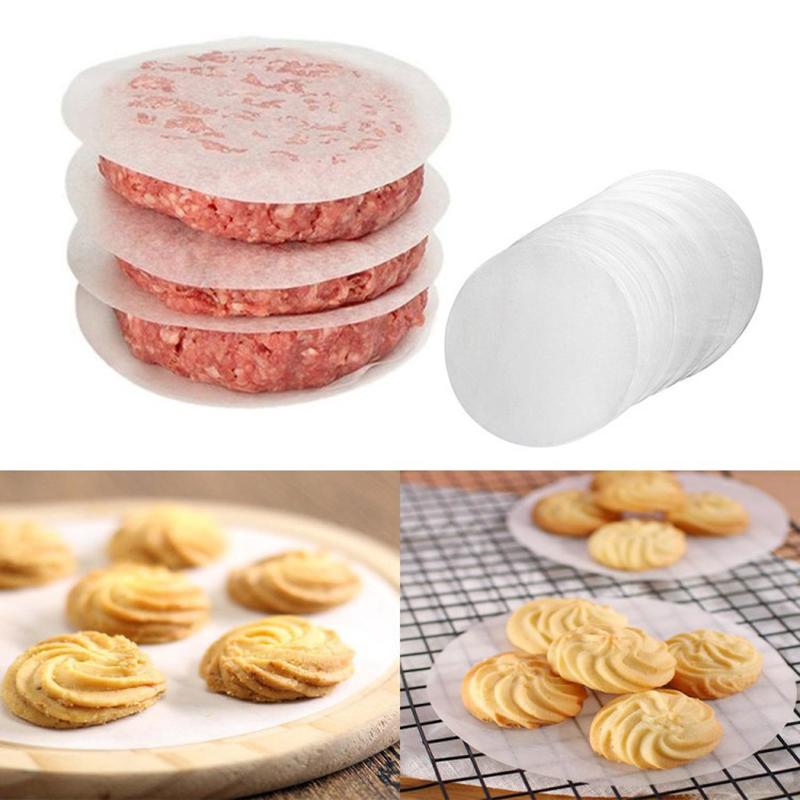 50/100pcs Round Burger Patty Paper Non Stick Freezer Parchment Paper for Beef Patties Baking Cooking Food Wrap