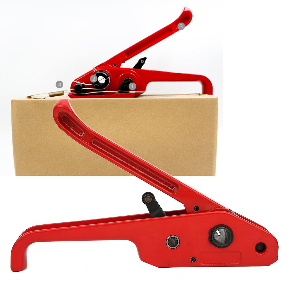 Handmatige Spanband Spanner Rood Slless Combinatiegereedschap Bindgereedschap voor 16~19mm PET/PP Tape