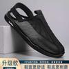 Men's Sandals Mesh Men's Shoes Hollow Thin Breathable One-pedal Summer New Beach Shoes Super Soft Deodorant Mesh Shoes