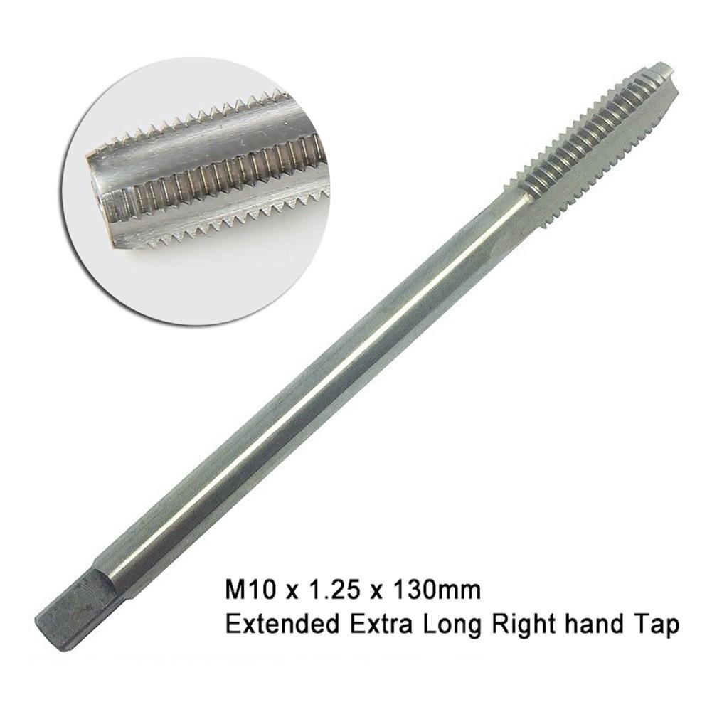 Extended Long Shank Extension Plug Tap M10 X 1.25 X 130mm Metric Right Hand HSS