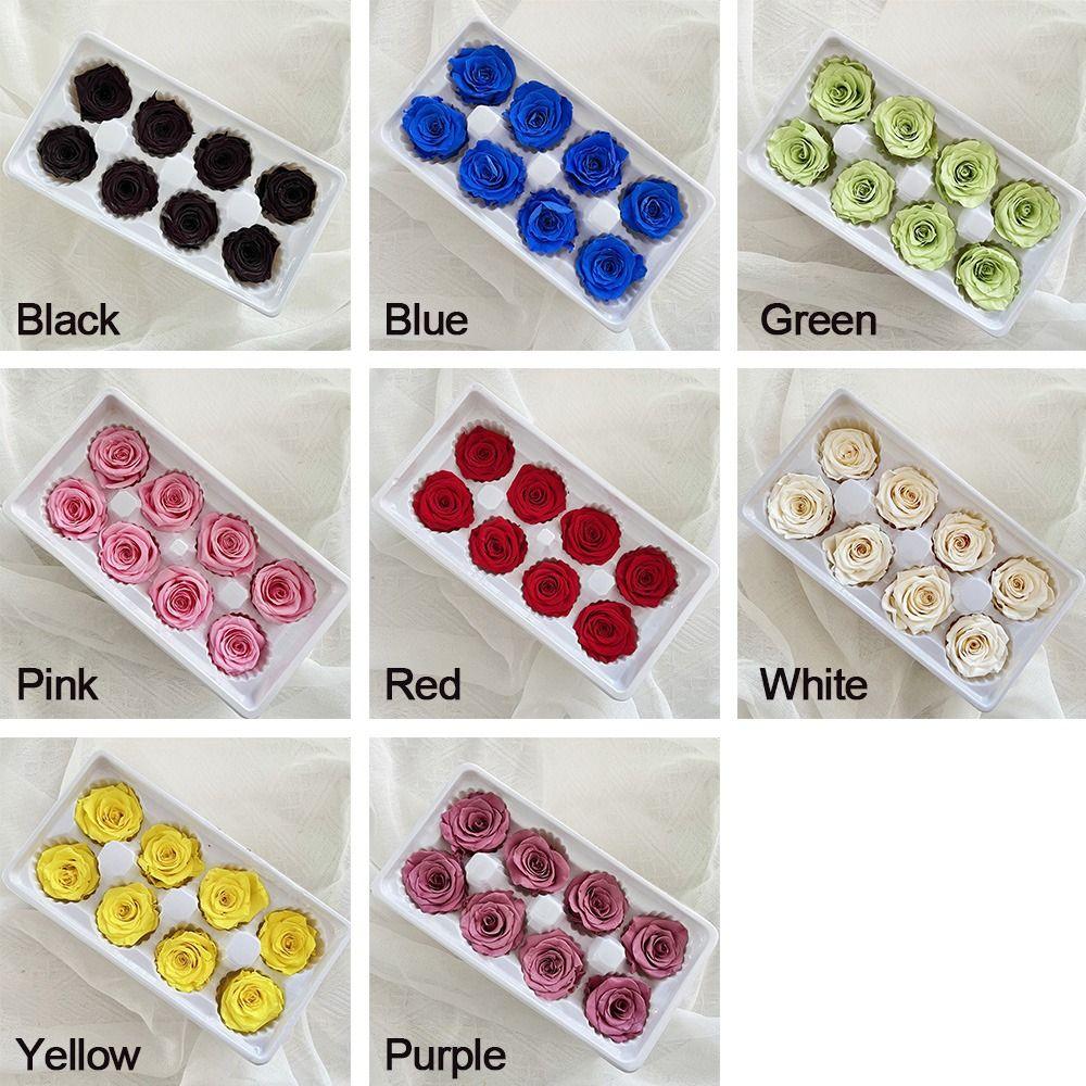 Rose DIY Long Lasting Birthday Gift Fresh Bouquet Preserved Fresh Rose Head B Grade Rose Flower