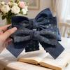 Korean Denim Bow Hair Clip for Girls - Children's Hairpin & Baby Hair Accessory