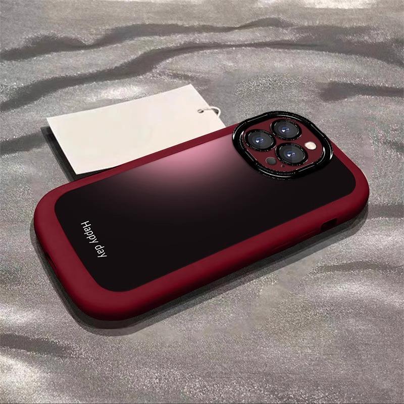 Applicable To Apple 16promax Mobile Phone Case Silicone Puff Shell 15pm High End Sense Gradient Painted IPhone14