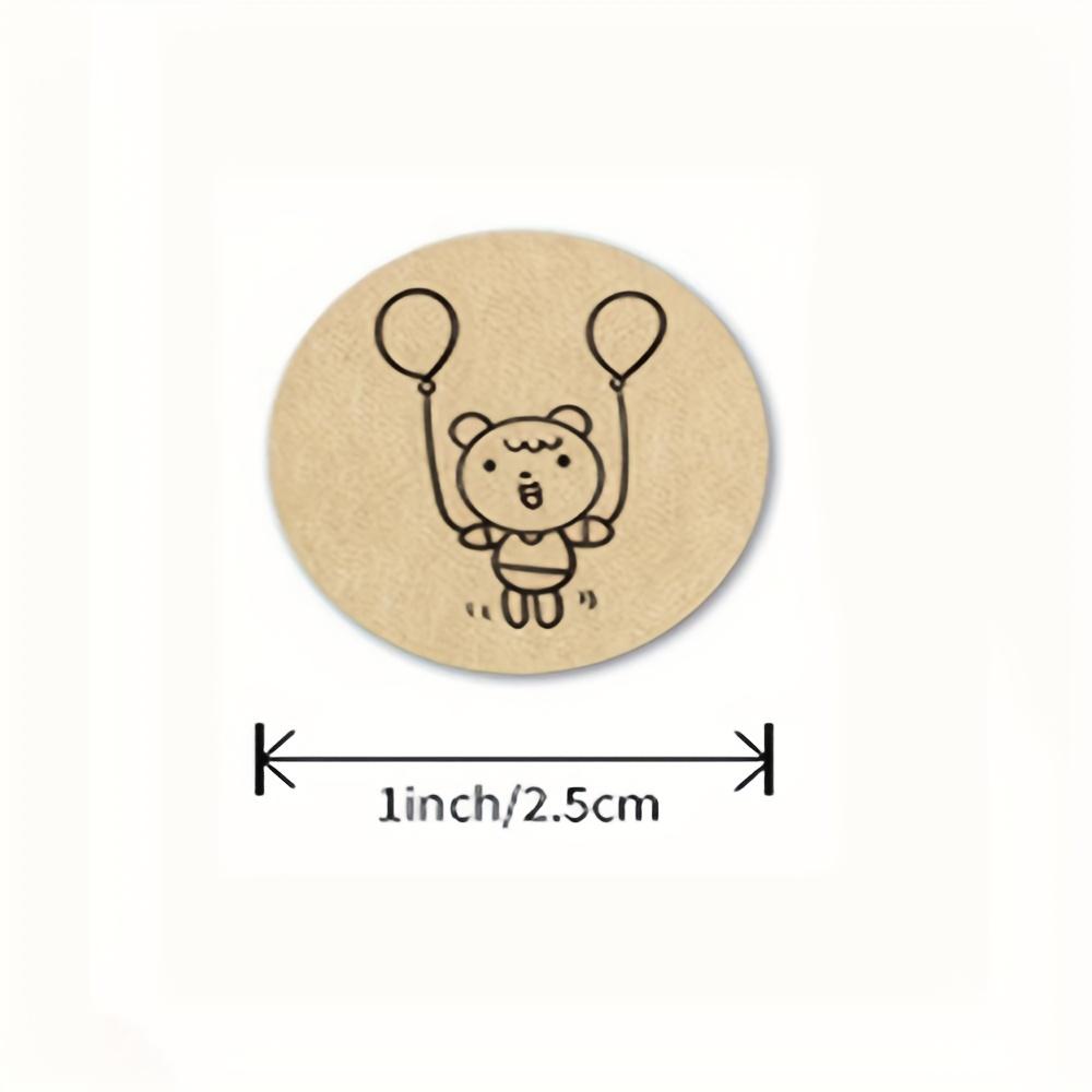 Kraft Paper Birthday Stickers for Gift Wrapping, Decorative Envelope Seals, And Stationery Labels.