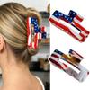 Usa Flag Heart Star Hair Claw Clips Patriotic Acrylic Hair Claws For Women Girls Independence Day Party Daily Hair Accessories