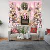 Tapeçaria de Natal para pendurar na parede, presente de Natal, pano de fundo, tapeçaria de poliéster para quarto, sala de estar, festa, decoração de casa