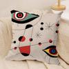 JJoan MMiros Painting Cushion Cover Soft Plush Fabric DoubleSided Printed Sofa Cushion Cover for All Seasons Home Decor Gift