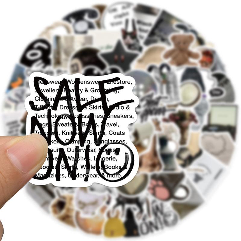 50-61Pc Skateboard Stickers Ins Wind Milk Cookies Stickers Skateboard Extreme Sports Stickers Trolley Case Guitar Mug Notebook Trend Stickers