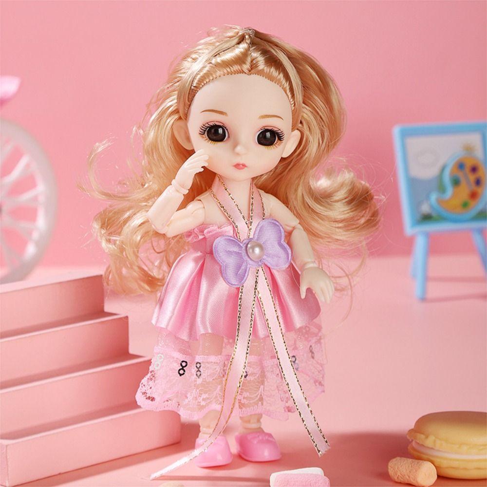 Cute Sweet Face BJD Doll 13 Joints Movable Doll Cute 1/12 Princess Doll Girl Gift