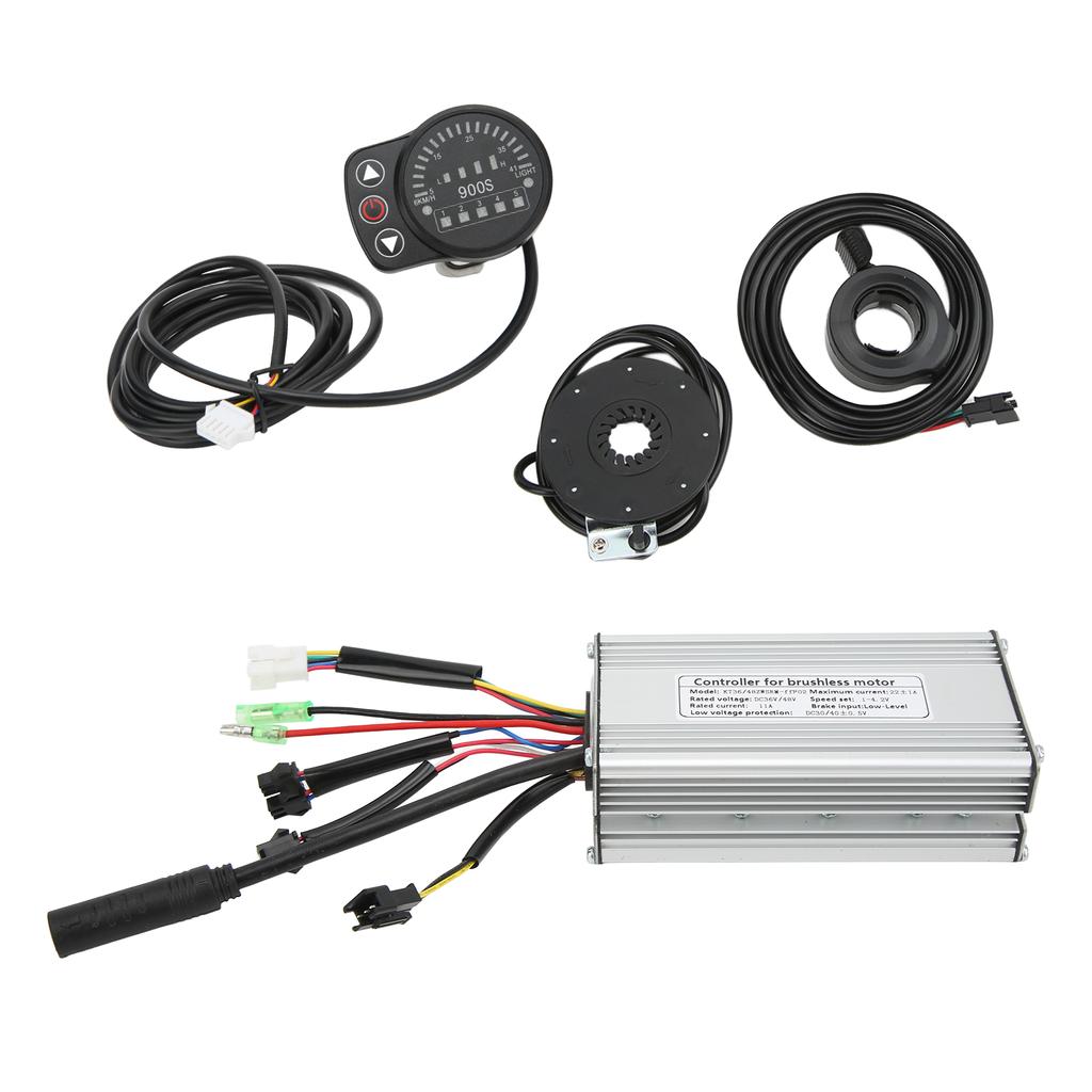 Controlador de Bicicleta Elétrica Sistema de Controle de Onda Quadrada 22A Kit para Motor 500W LED900S