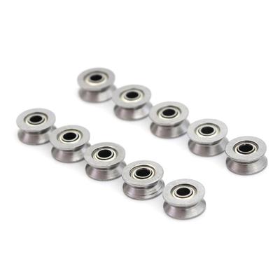 10Pcs Hcs Deep V Groove Sealed Guide Line Track Pulley Ball Bearing 3*12*4Mm
