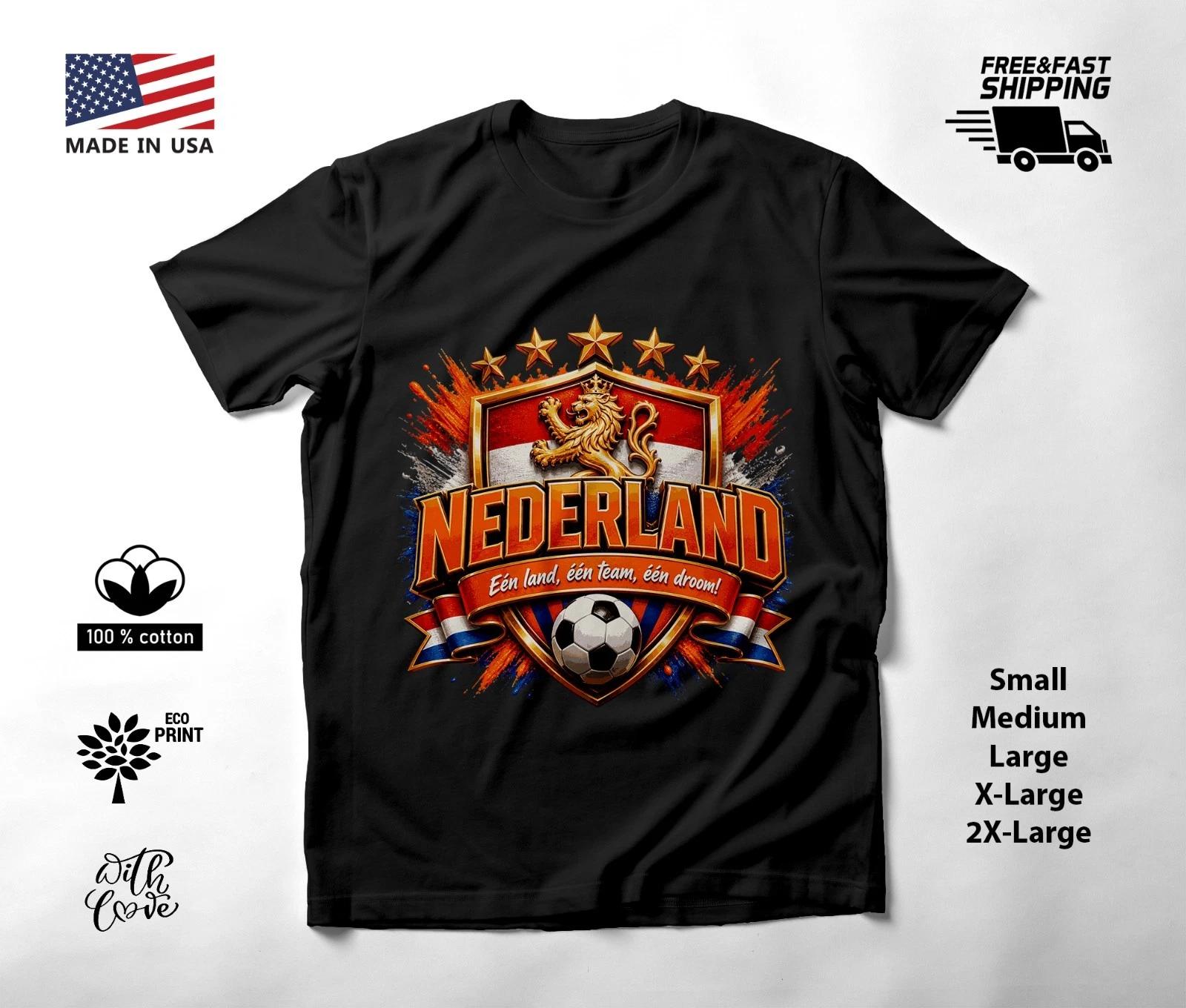 NETHERLANDS - NEW World Cup 2026 Football Soccer Fans Black T-Shirt Tee Shirt L