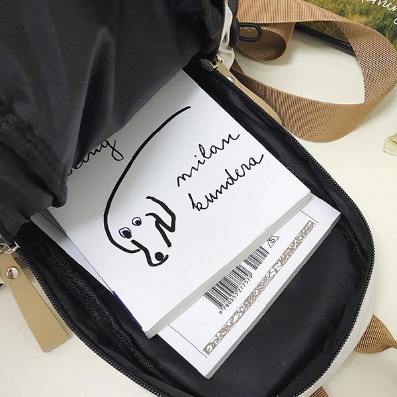 Nylon Casual Chest Bag, Large Capacity, Unisex, Crossbody Sling Backpack, with Multi-Pocket, Zipper Closure, for Daily Commute
