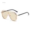 Vintage Oversized Sunglasses Men Women Latest Unique One Piece Big Frame Fashion Shades UV400 Trendy Pilot Sun Glasses