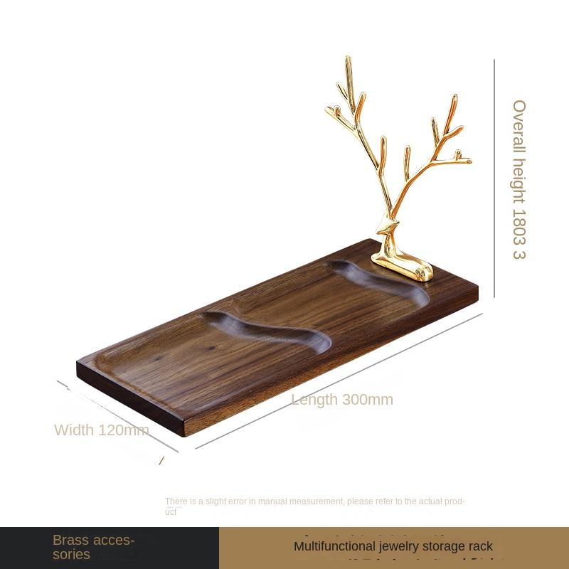 Туалетный столик стойка для ювелирных изделий цельное дерево латунный материал высококачественное креативное украшение рабочего стола подставка для хранения ключей в прихожей 8619₽