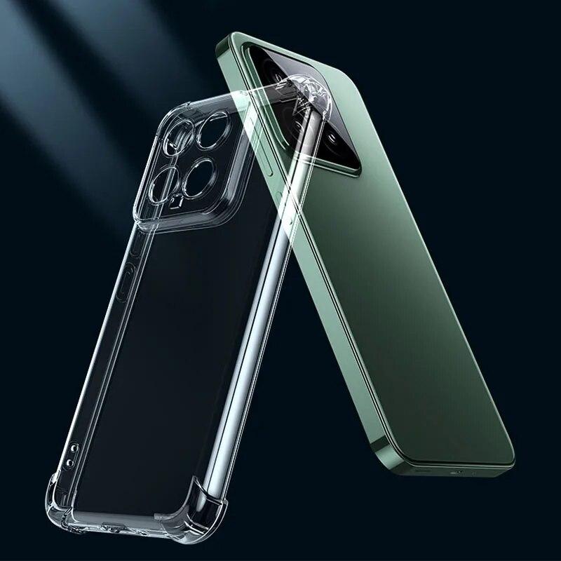 Luxury Silicone Soft Clear Case For Xiaomi Mi 14 13 13T 12 12X 12S 12T 11 11T 11i Pro Shockproof Cover For Xiaomi 13 12 11 Lite