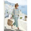 1116 European and American women's bohemian print casual suit women's clothing vacation loose two-piece set in stock